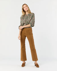 Kendall Flare 5-Pocket Jean in Tobacco Stretch Cord