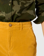 Load image into Gallery viewer, Billie Pant in Gold Stretch Baby Cord
