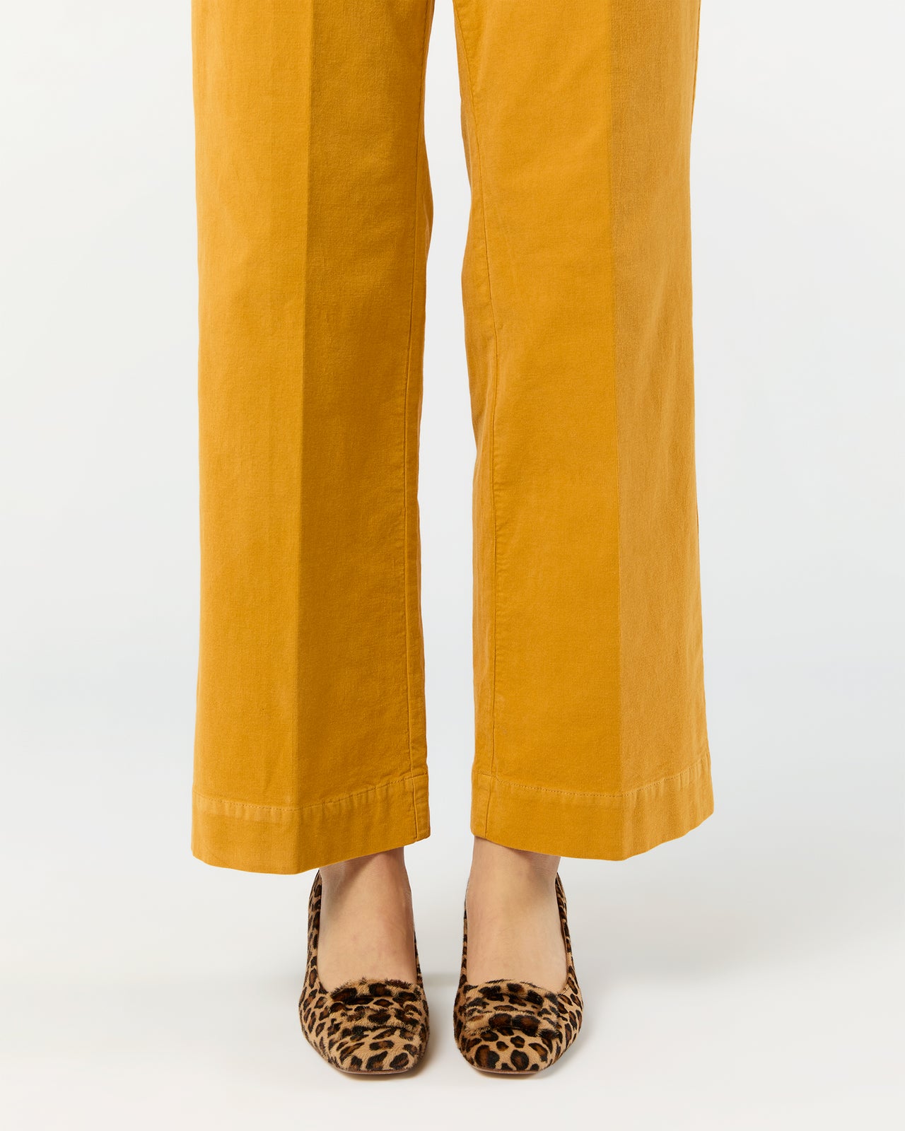 Billie Pant in Gold Stretch Baby Cord