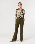 Load image into Gallery viewer, Classic Blouse in Camo Silk Charmeuse
