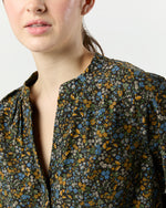 Load image into Gallery viewer, Sienna Top in Navy/Multi Flower Printed Cord
