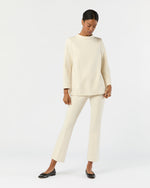 Load image into Gallery viewer, Faye Flare Cropped Pant in Bisque Bi-Stretch Tricotine
