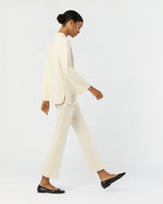 Load image into Gallery viewer, Faye Flare Cropped Pant in Bisque Bi-Stretch Tricotine
