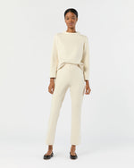 Load image into Gallery viewer, Faye Flare Cropped Pant in Bisque Bi-Stretch Tricotine

