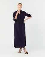 Load image into Gallery viewer, Piper Maxi Dress in Eggplant Silk Crepe de Chine
