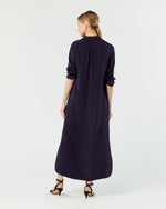 Load image into Gallery viewer, Piper Maxi Dress in Eggplant Silk Crepe de Chine
