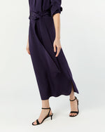 Load image into Gallery viewer, Piper Maxi Dress in Eggplant Silk Crepe de Chine
