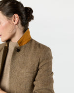 Load image into Gallery viewer, Moira Blazer in Tobacco/Coffee Small Herringbone Tweed
