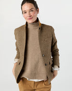Load image into Gallery viewer, Moira Blazer in Tobacco/Coffee Small Herringbone Tweed
