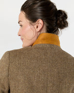 Load image into Gallery viewer, Moira Blazer in Tobacco/Coffee Small Herringbone Tweed
