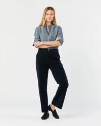 Billie Pant in Petrol Stretch Baby Cord