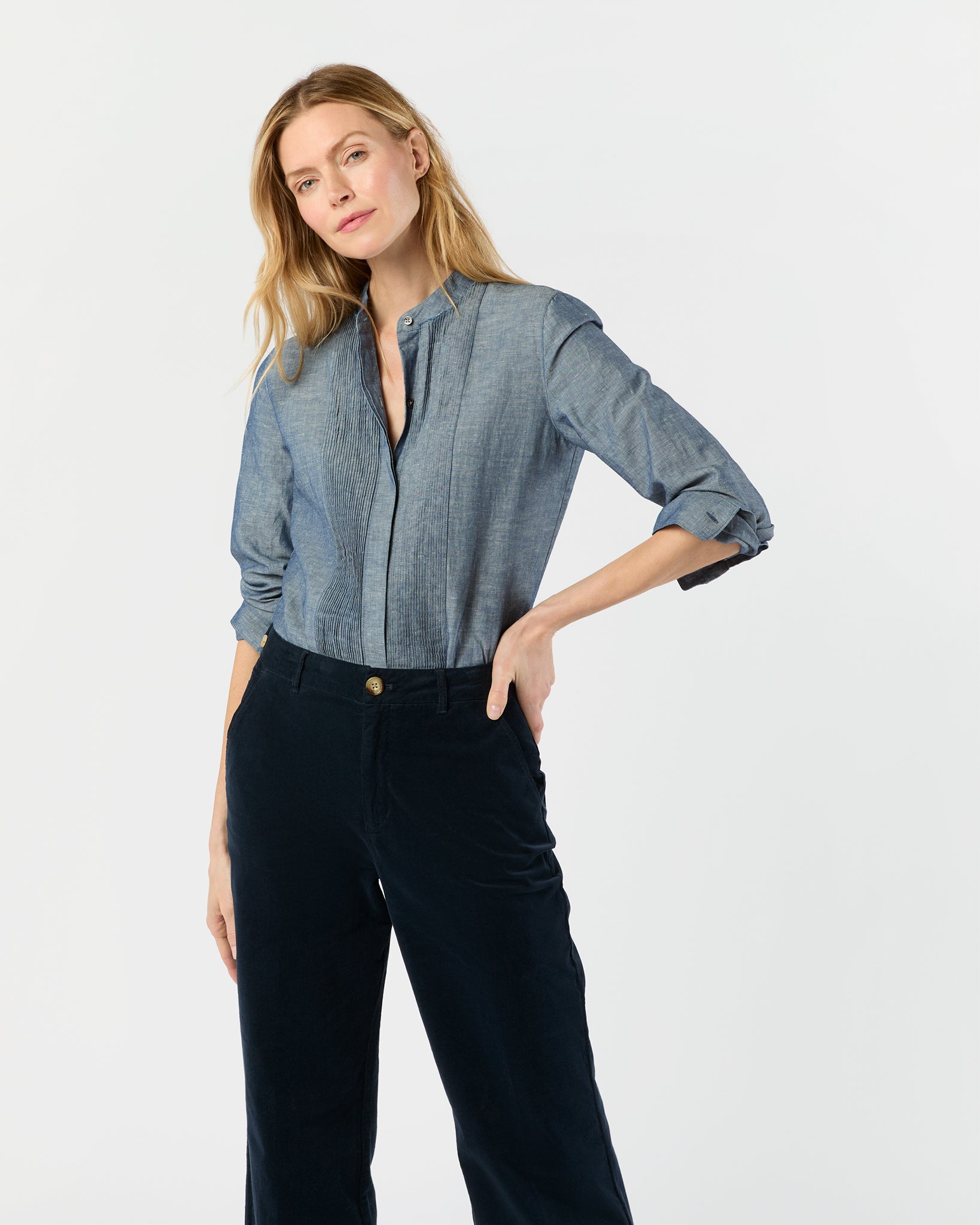 Alden Shirt in Indigo Cotolino Chambray