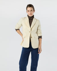 Palmer Blazer in Ivory Pressed Boiled Wool