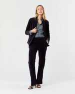 Load image into Gallery viewer, Marguerite Jacket in Eggplant Stretch Velveteen
