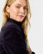 Load image into Gallery viewer, Marguerite Jacket in Eggplant Stretch Velveteen
