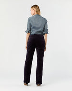Load image into Gallery viewer, Lindy Trouser in Eggplant Stretch Velveteen
