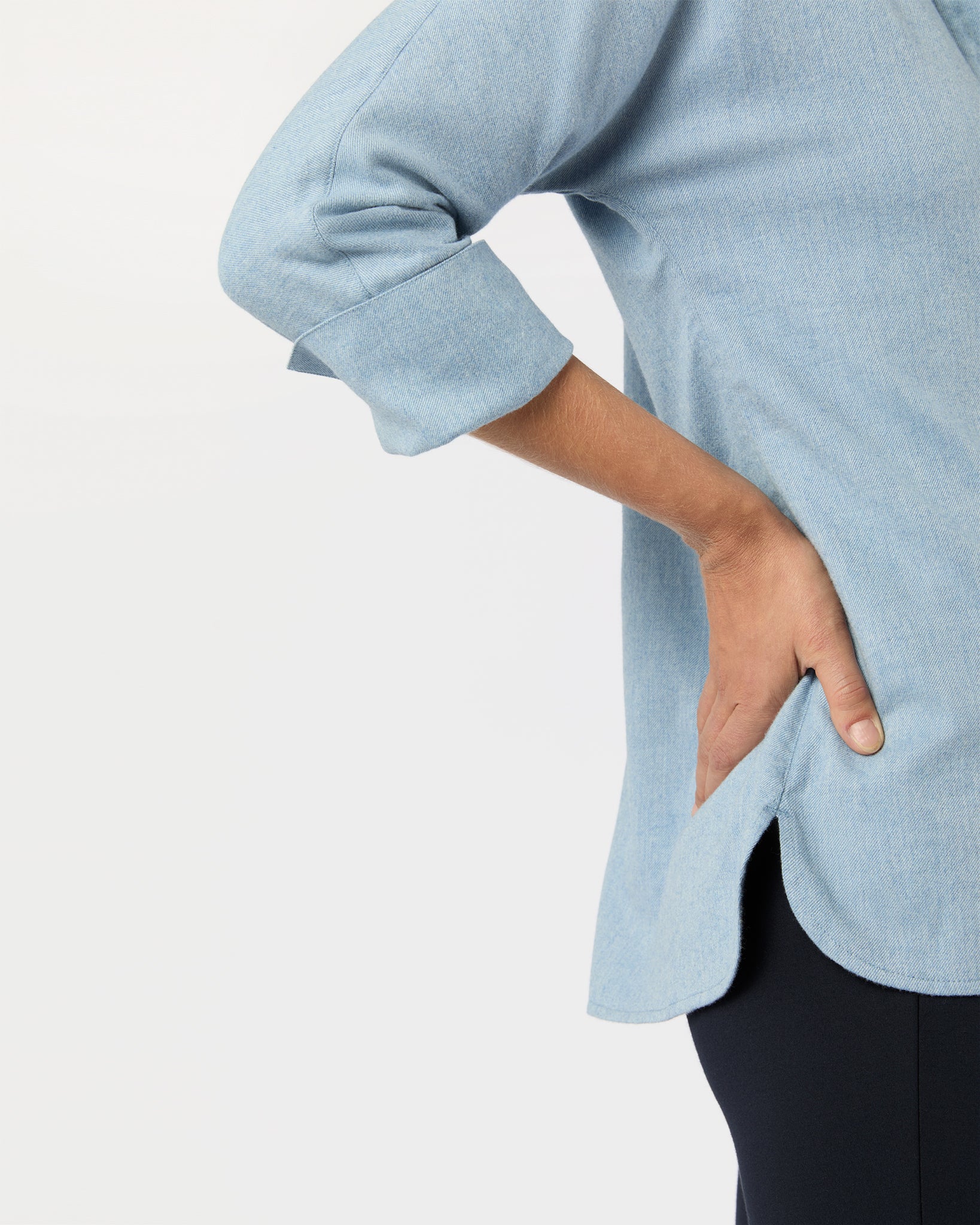 Fanny Shirt in Sky Brushed Twill