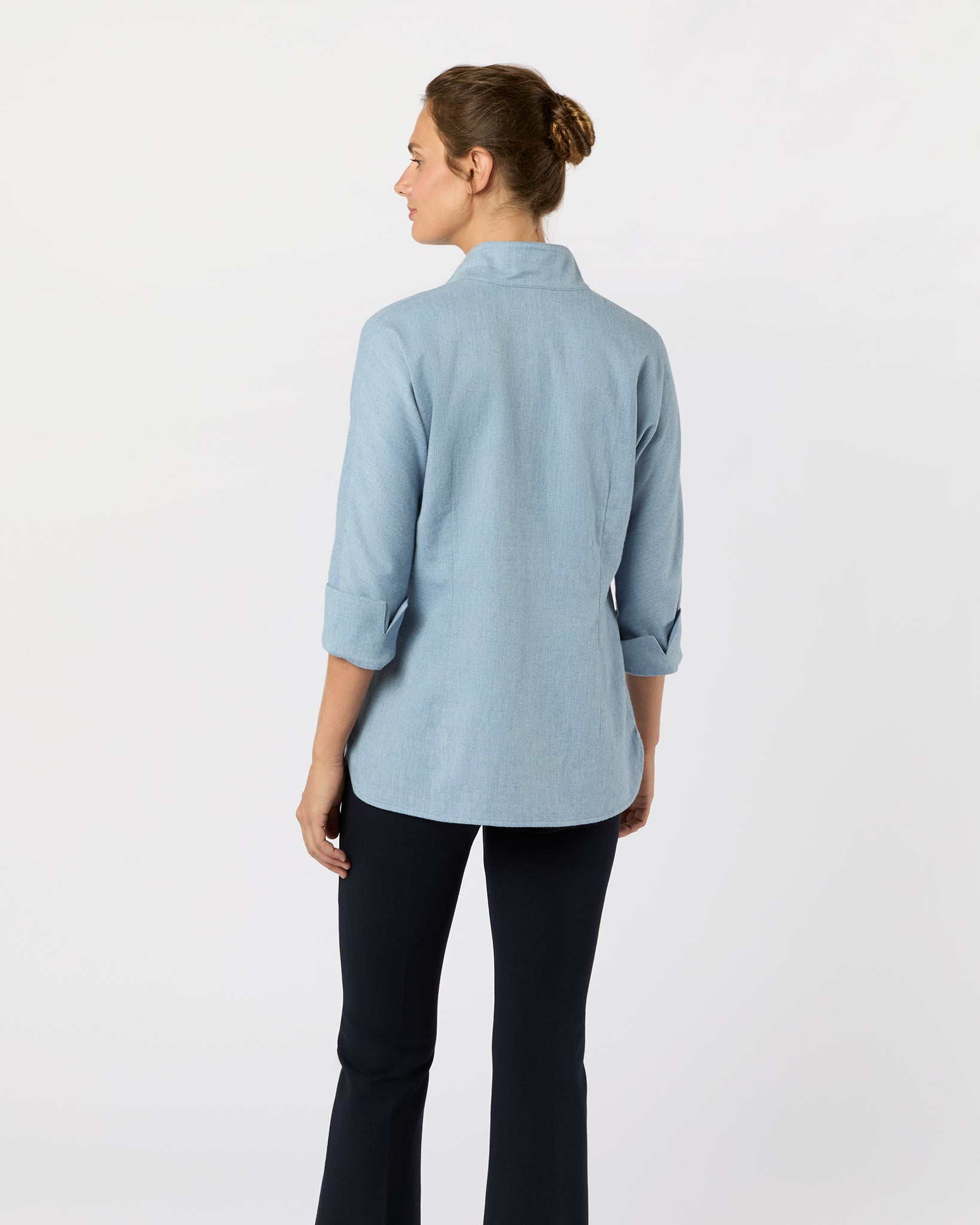 Fanny Shirt in Sky Brushed Twill