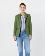 Load image into Gallery viewer, Moira Blazer in Green/Multi Herringbone Tweed
