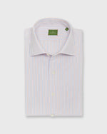 Load image into Gallery viewer, Otto Handmade Sport Shirt in Blue/Persimmon/Lavender Stripe Poplin
