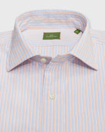 Load image into Gallery viewer, Otto Handmade Sport Shirt in Blue/Persimmon/Lavender Stripe Poplin
