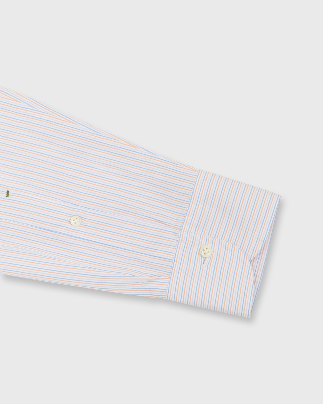 Otto Handmade Sport Shirt in Blue/Persimmon/Lavender Stripe Poplin