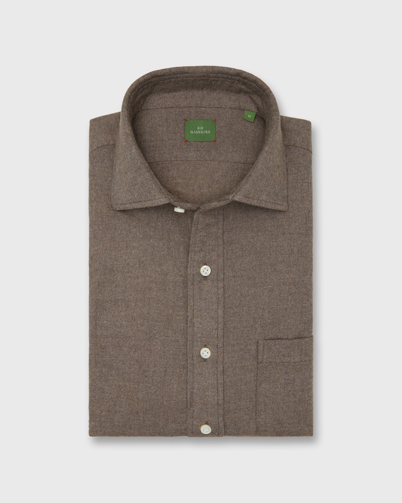 Otto Handmade Sport Shirt in Mocha Oxford Flannel