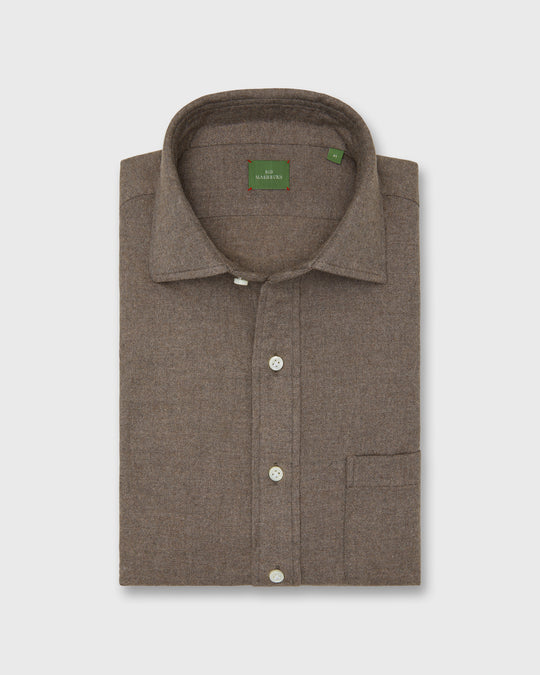 Otto Handmade Sport Shirt in Mocha Oxford Flannel