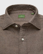 Load image into Gallery viewer, Otto Handmade Sport Shirt in Mocha Oxford Flannel

