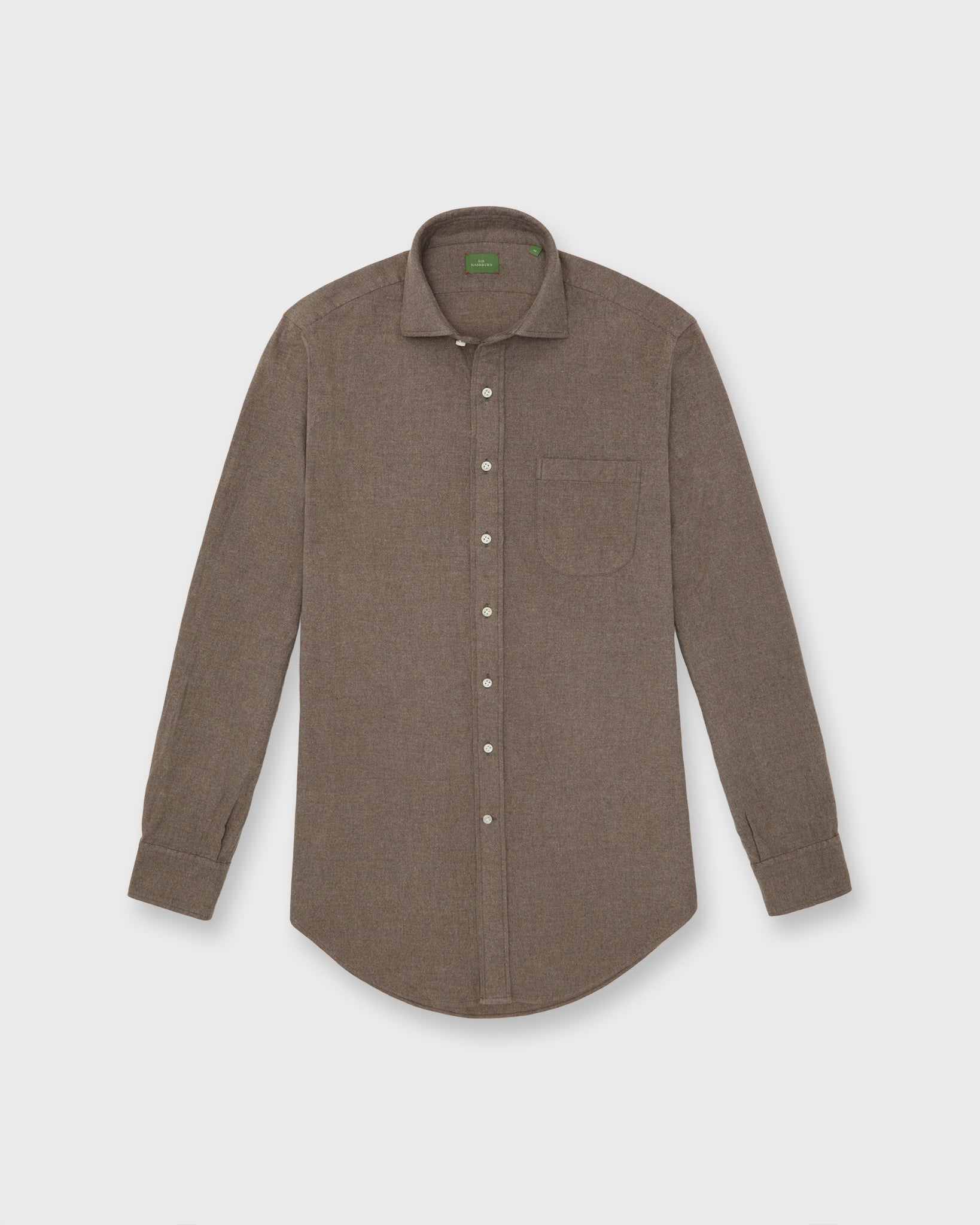 Otto Handmade Sport Shirt in Mocha Oxford Flannel