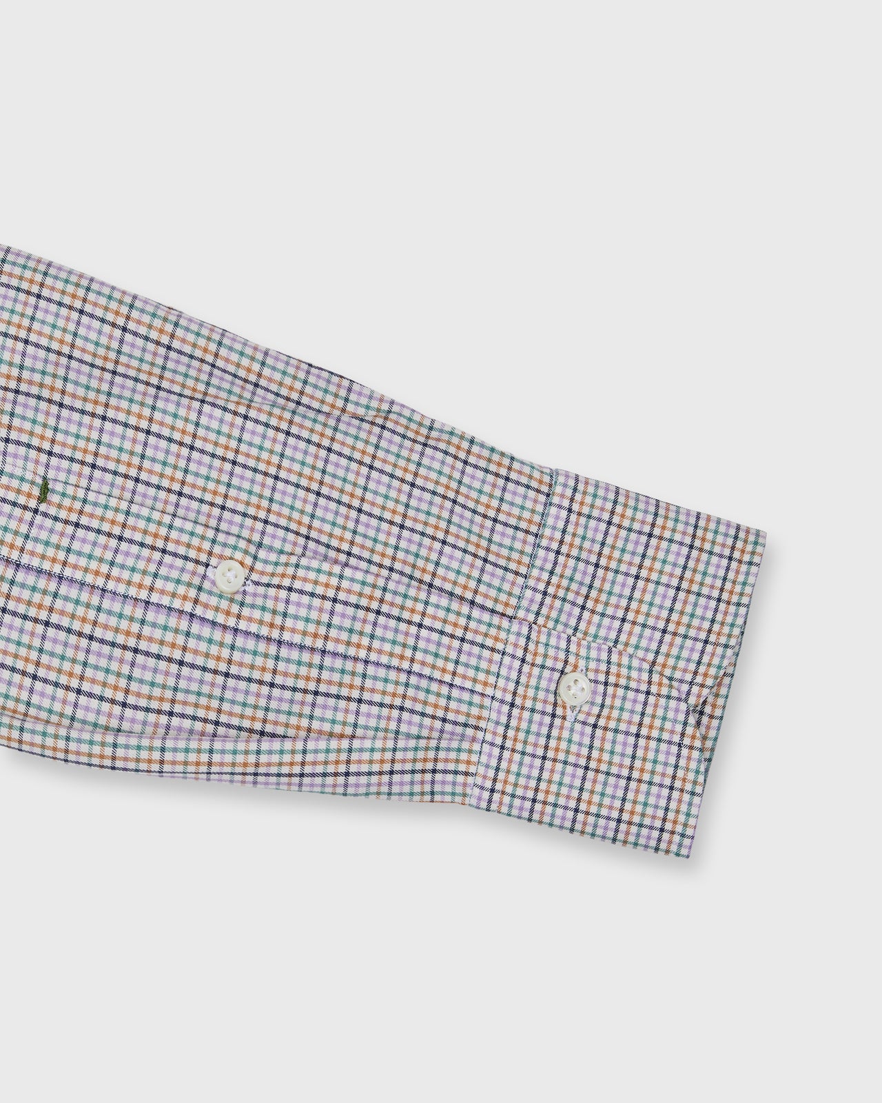 Otto Handmade Sport Shirt in Lavender/Scotch/Lovat Tattersall Twill