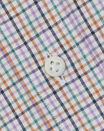 Load image into Gallery viewer, Otto Handmade Sport Shirt in Lavender/Scotch/Lovat Tattersall Twill
