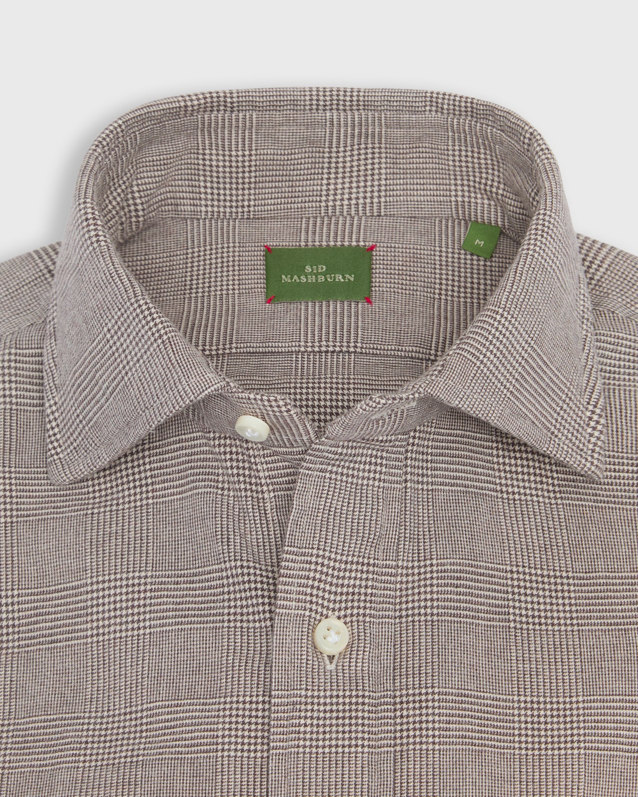Otto Handmade Sport Shirt in Brown Glen Plaid Flannel