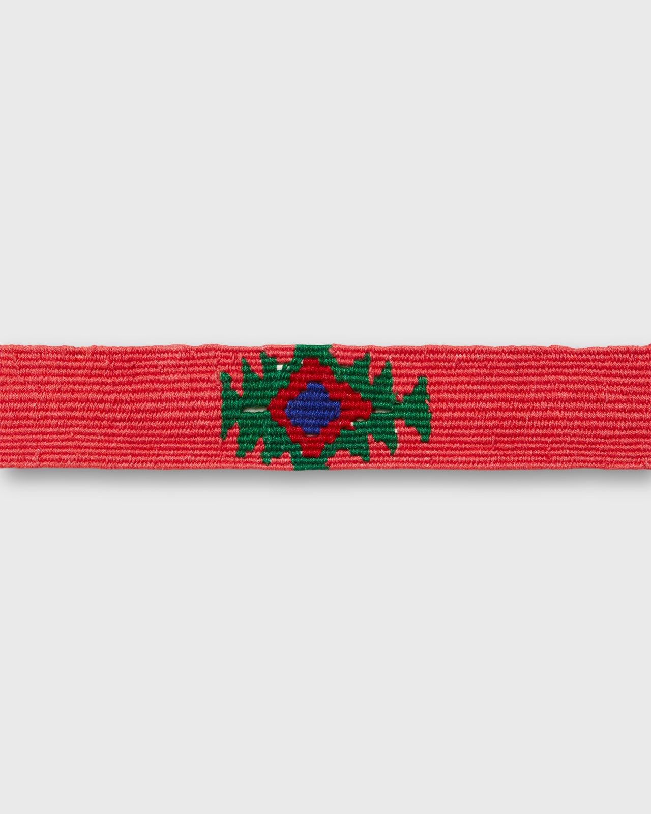 Hand-Loomed D-Ring Belt in Watermelon Tribal