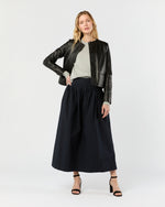 Load image into Gallery viewer, Megan Cardigan Jacket in Black Leather
