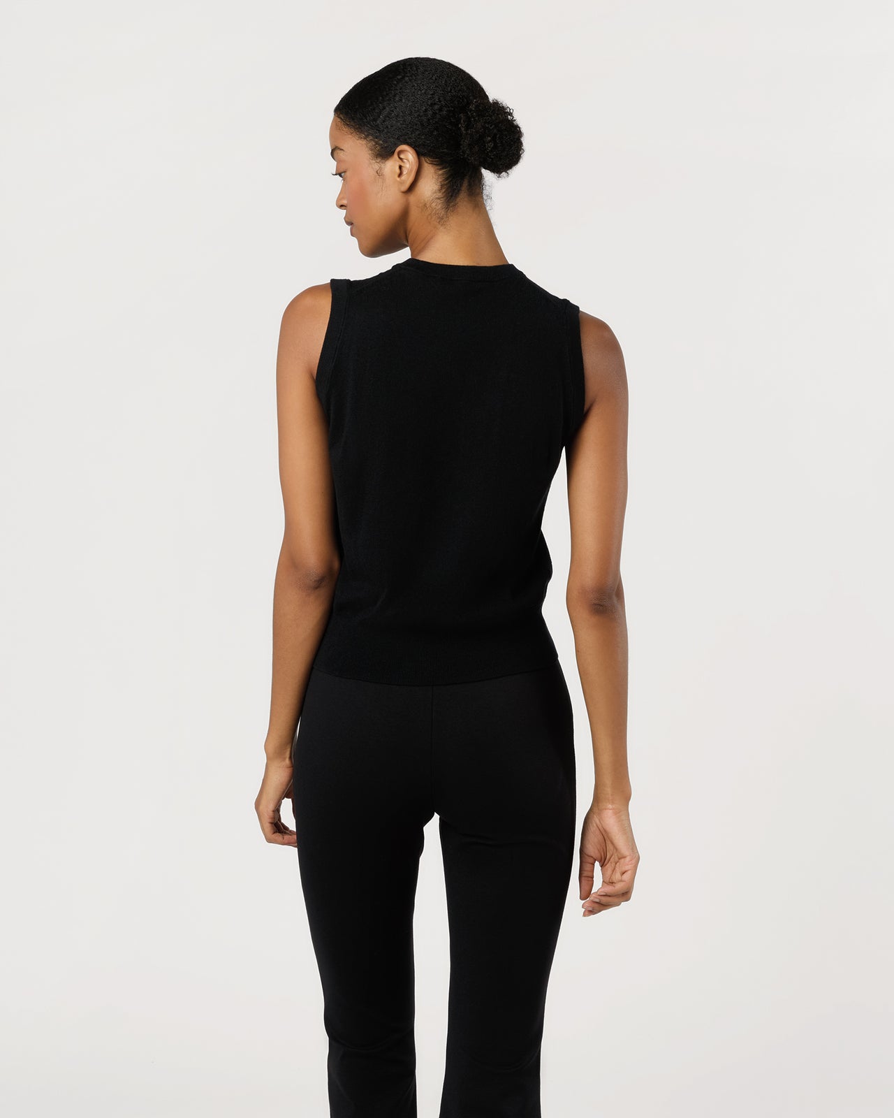 Rosie Shell in Black Cotton/Silk