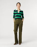Load image into Gallery viewer, Georgina Rugby Sweater in Kelly Green Ice Cotton

