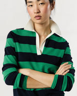 Load image into Gallery viewer, Georgina Rugby Sweater in Kelly Green Ice Cotton
