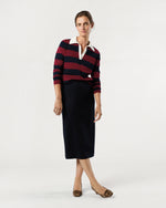 Load image into Gallery viewer, Georgina Rugby Sweater in Dark Cherry Ice Cotton
