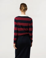 Load image into Gallery viewer, Georgina Rugby Sweater in Dark Cherry Ice Cotton
