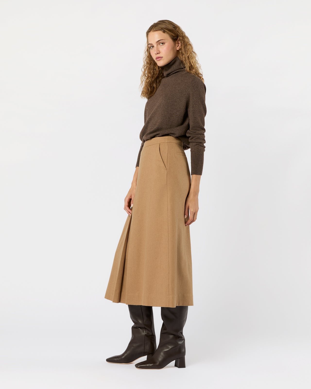 Juniper Skirt in Camel Hair Flannel