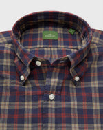 Load image into Gallery viewer, Button-Down Sport Shirt in Navy/Maple/Khaki Madras
