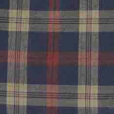 Button-Down Sport Shirt in Navy/Maple/Khaki Madras