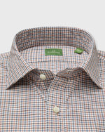 Load image into Gallery viewer, Spread Collar Sport Shirt in Sky/Peach/Graphite Tattersall Poplin
