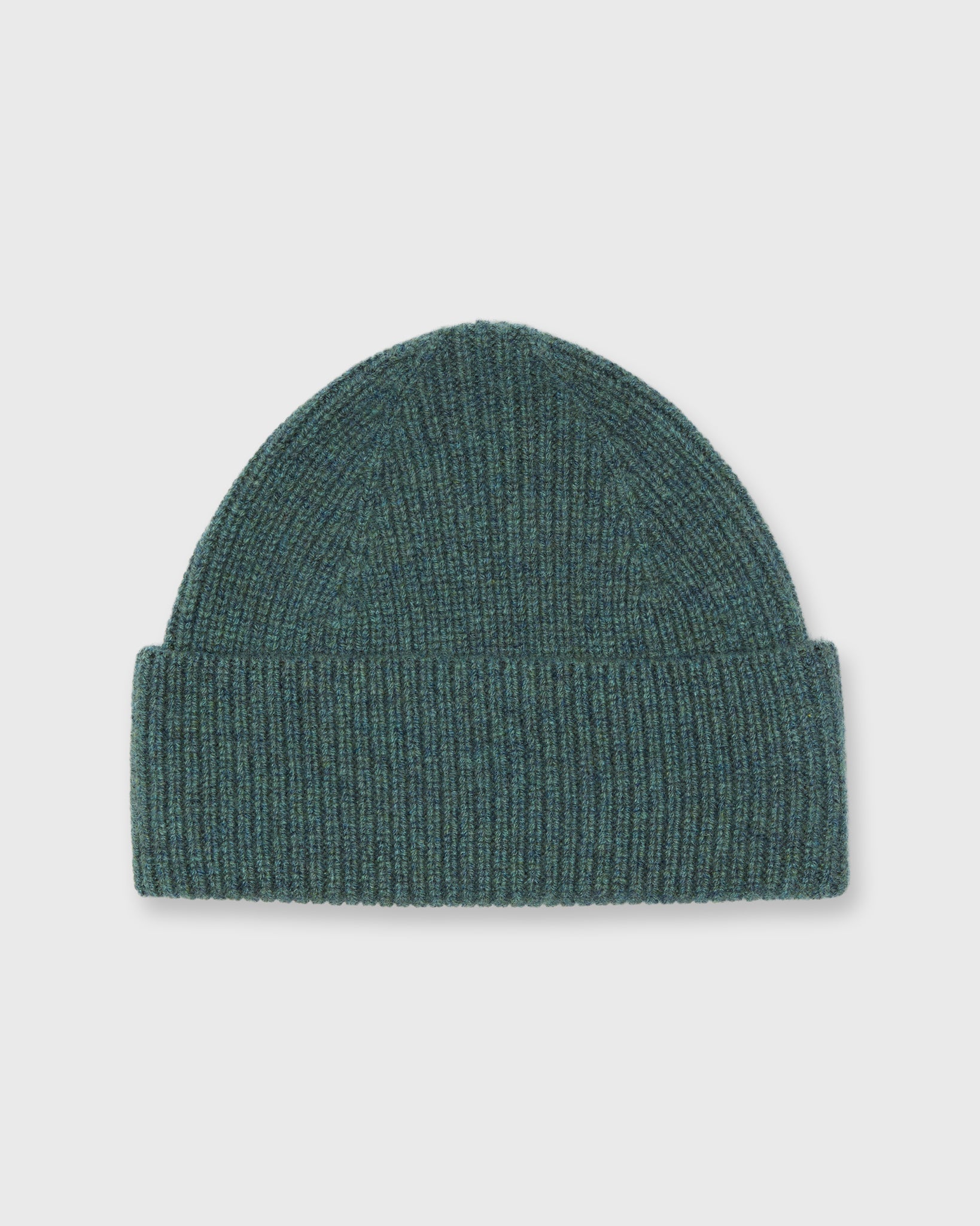 Shaker Watch Cap in Heather Pine Cashmere
