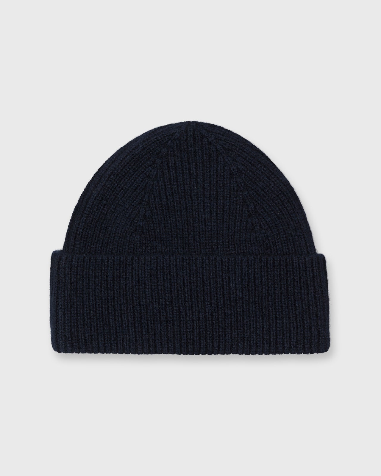 Shaker Watch Cap in Navy Cashmere