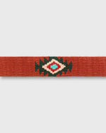Load image into Gallery viewer, Hand-Loomed D-Ring Belt in Orange Tribal
