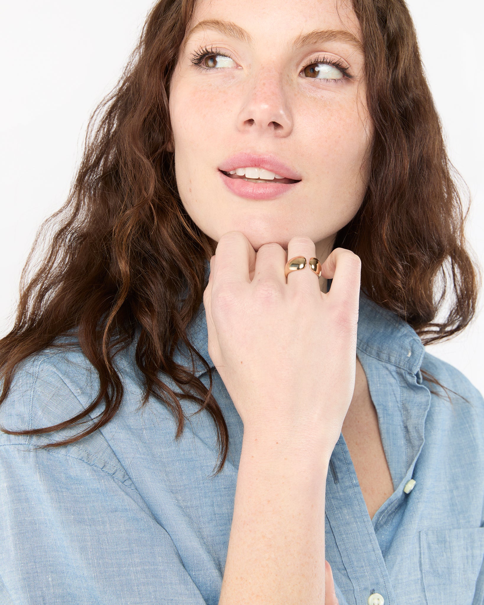 Soft Open Ring in Gold