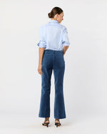 Load image into Gallery viewer, Kendall Flare 5-Pocket Jean in Dutch Blue Stretch Velveteen
