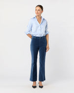 Load image into Gallery viewer, Kendall Flare 5-Pocket Jean in Dutch Blue Stretch Velveteen
